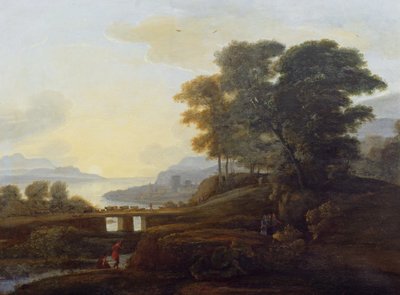 Landscape with Cattle and Goats Crossing a Bridge by Claude Lorrain